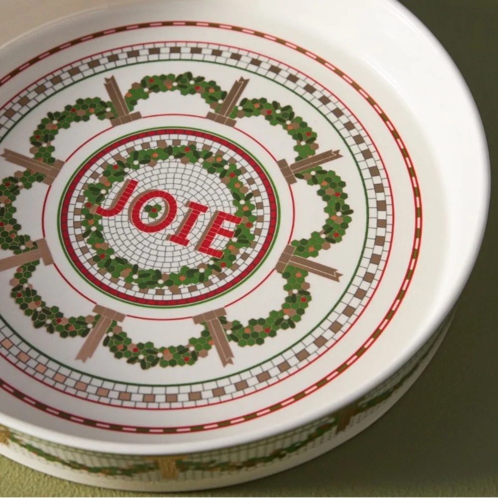 Bistro Tile Pie Dish 24K Gold festive holiday